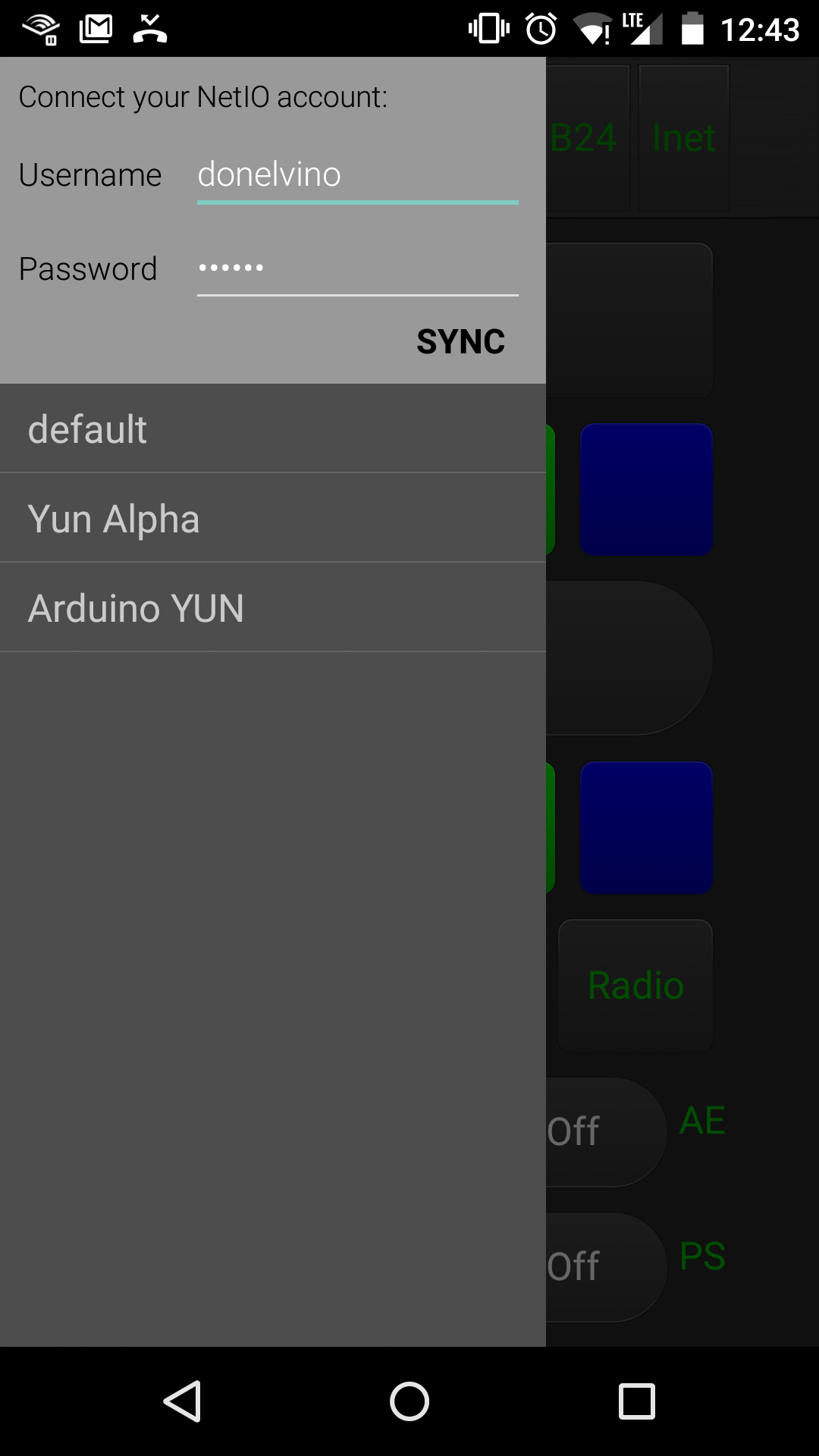 In der App: Sync-Einstellungen